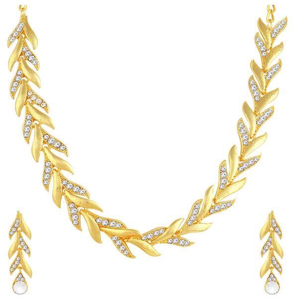 

Sukkhi Trendy Gold Plated Leafy Necklace Set For Women