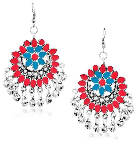 

Sukkhi Trendy Rhodium Plated Chandbali Earring for Women
