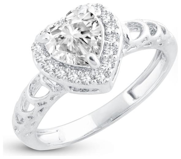 

Sukkhi Trendy Royal Heart Solitaire Rhodium Plated Ring for women
