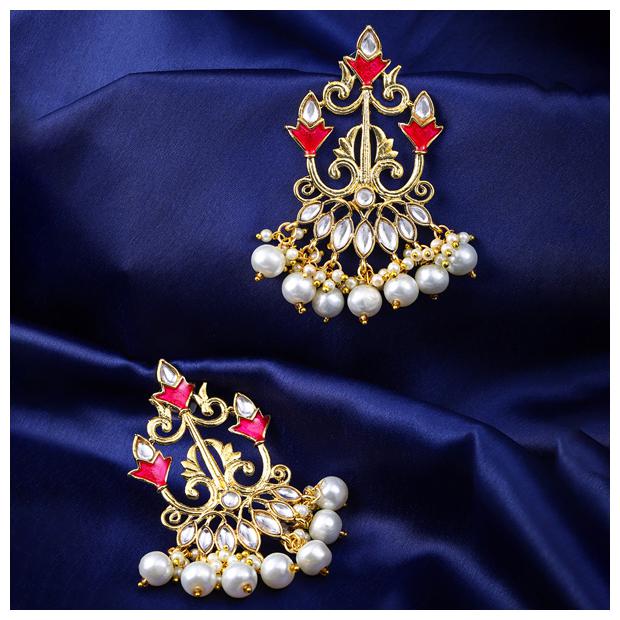 

Sukkhi Trendy Gold Plated Kundan Earring for Women