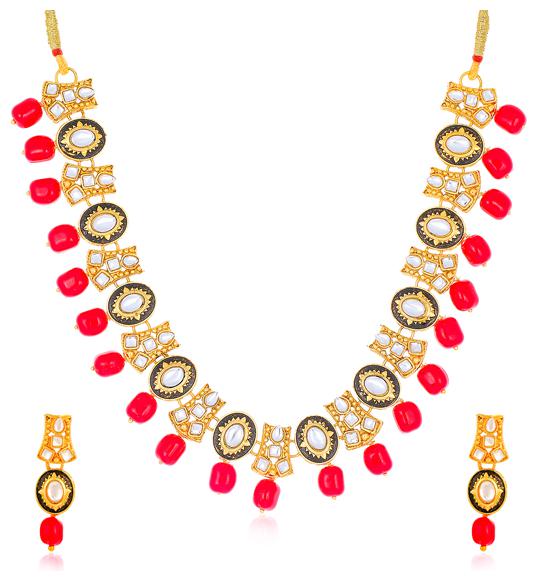 

Sukkhi Trendy Gold Plated Necklace Set for Women