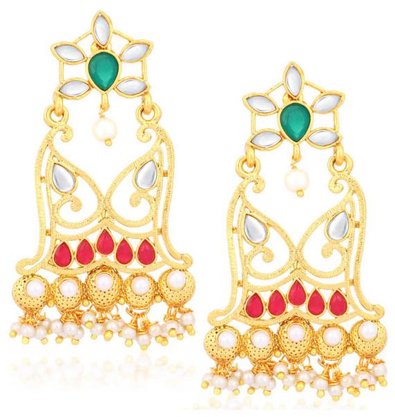 

Sukkhi Trendy Gold Plated Chandelier Earrings For Women