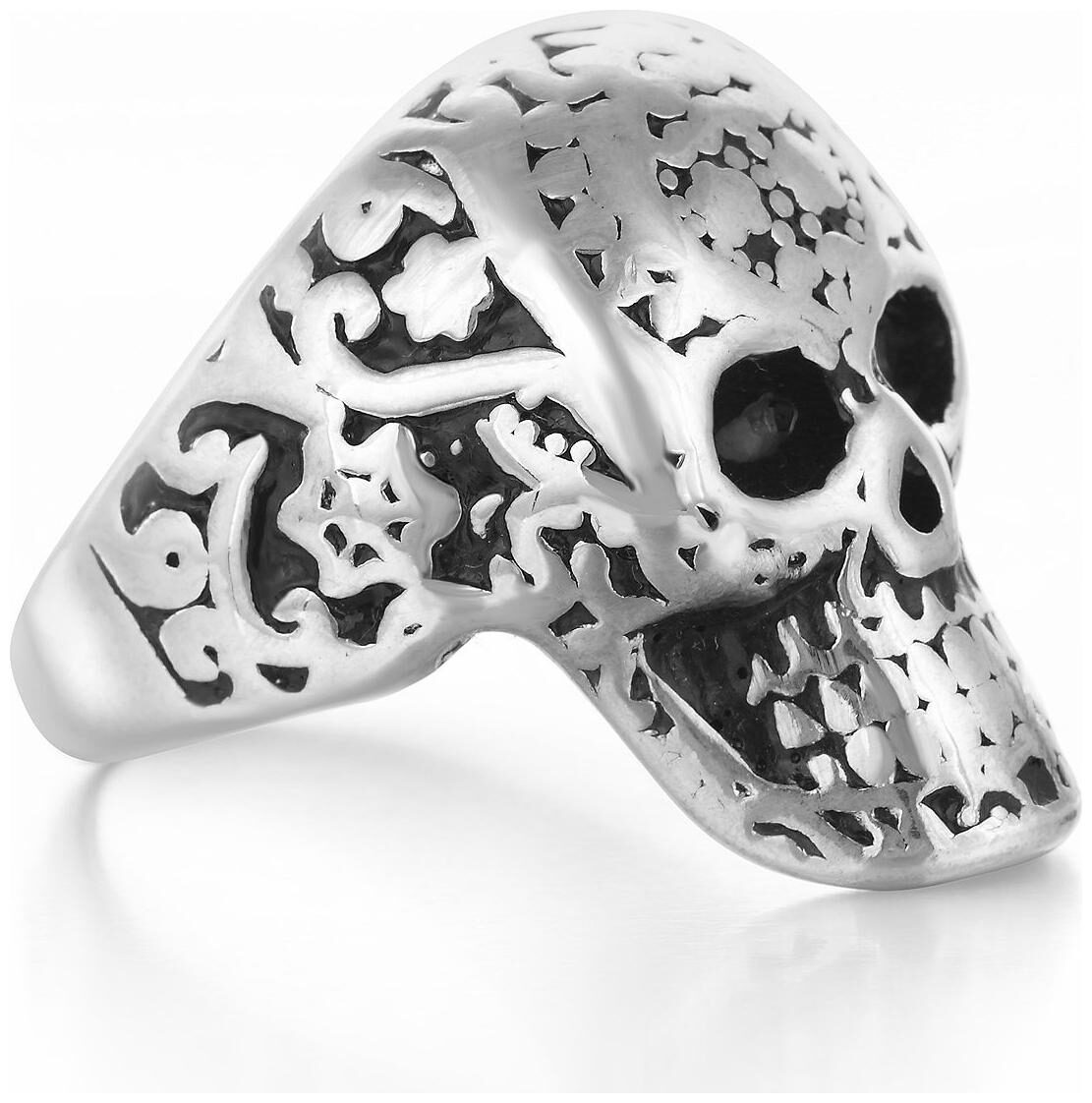 

Sukkhi Vintage Skull Oxidized Rhodium Plated Ring For Men