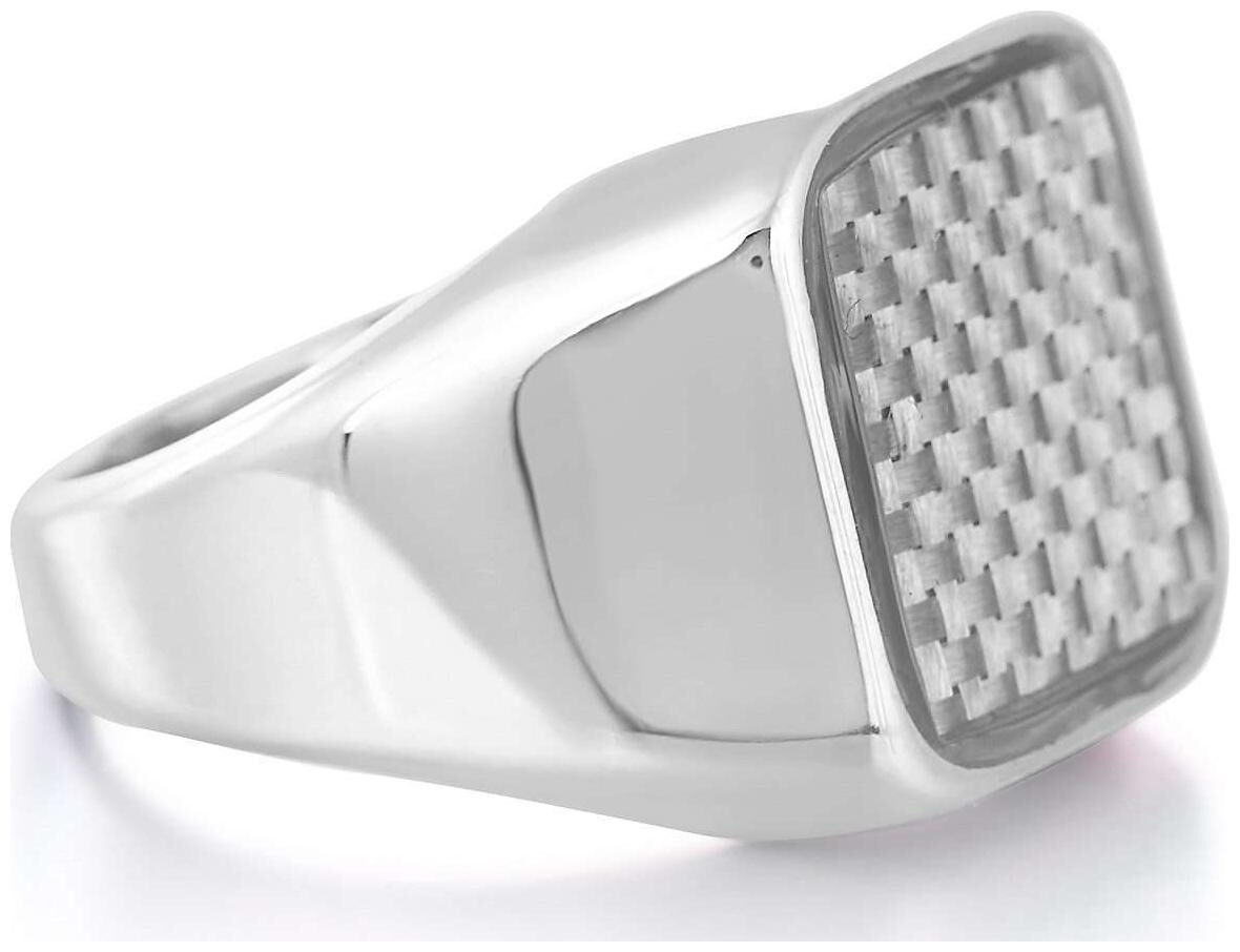 

Sukkhi White Checkered Rhodium Plated Ring For Men