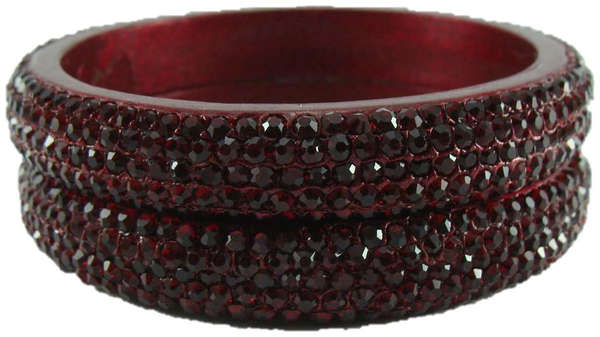 

Sukriti Bridal Rajasthani Maroon Lac Bangles for Women - Set of 2
