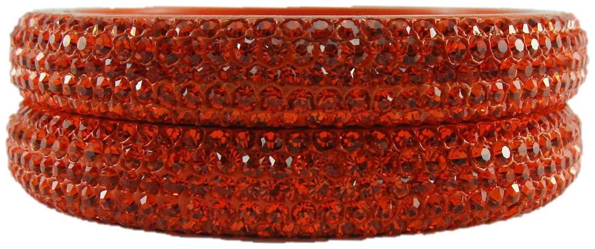 

Sukriti Bridal Rajasthani Orange Lac Bangles for Women - Set of 2