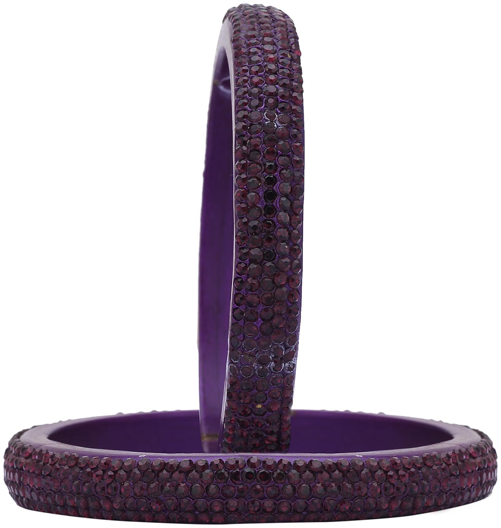 

Sukriti Bridal Rajasthani Purple Lac Bangles For Women - Set Of 2
