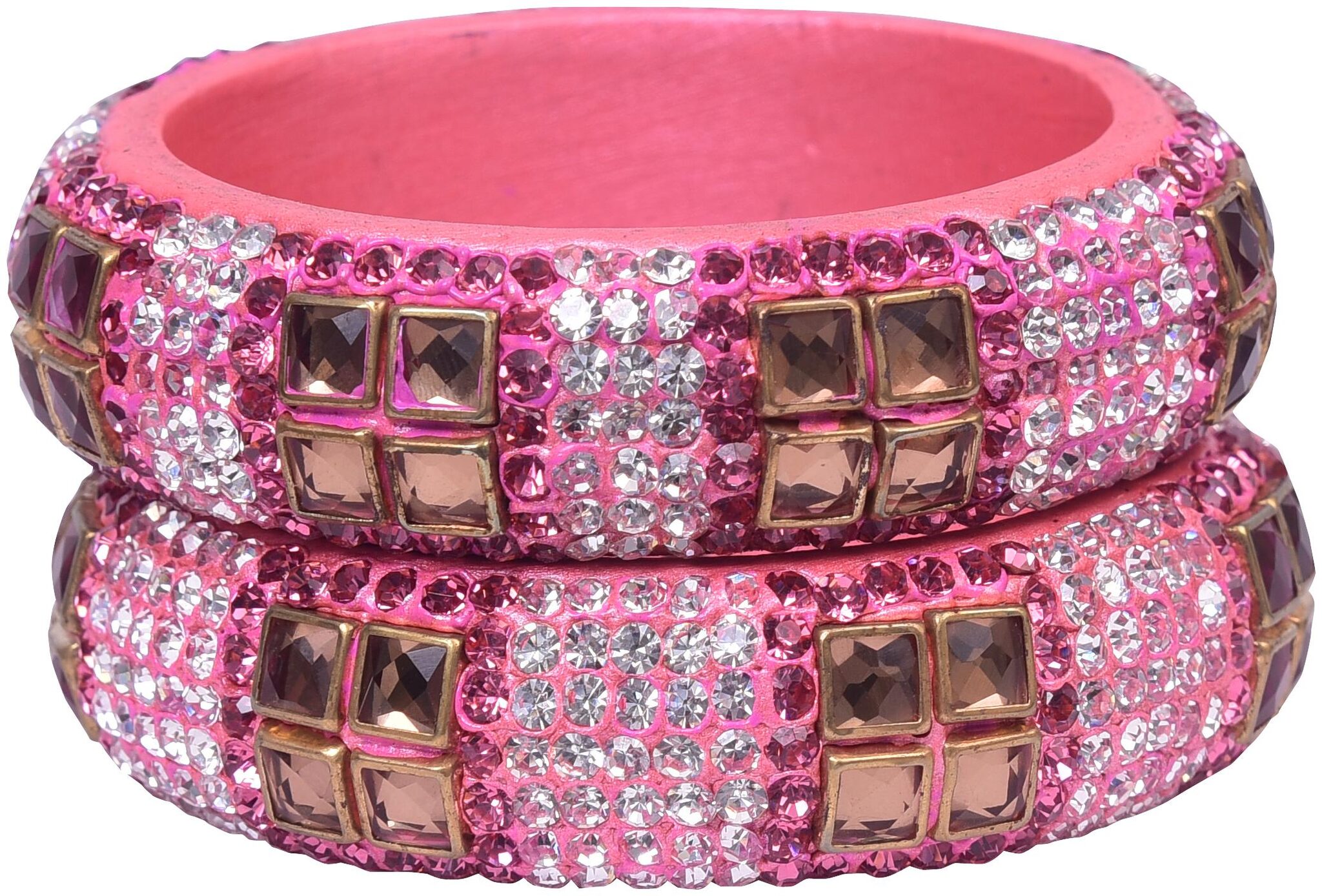 

Sukriti Party Pink Lac Bangles - Set of 2