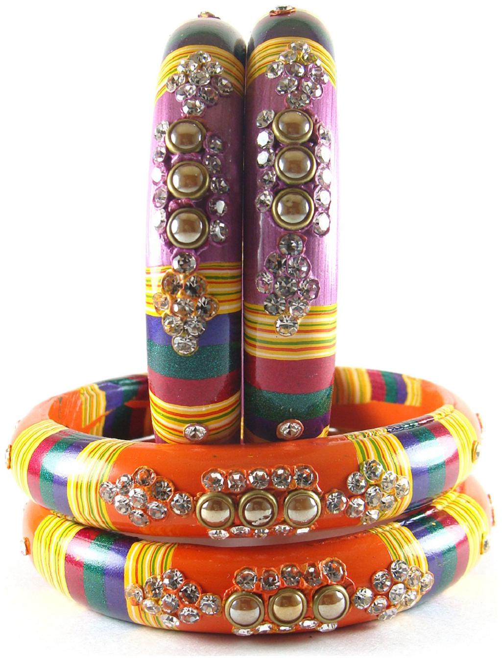 

Sukriti Rajasthani Multi Lac Bangles Combo for Women (Set of 4)