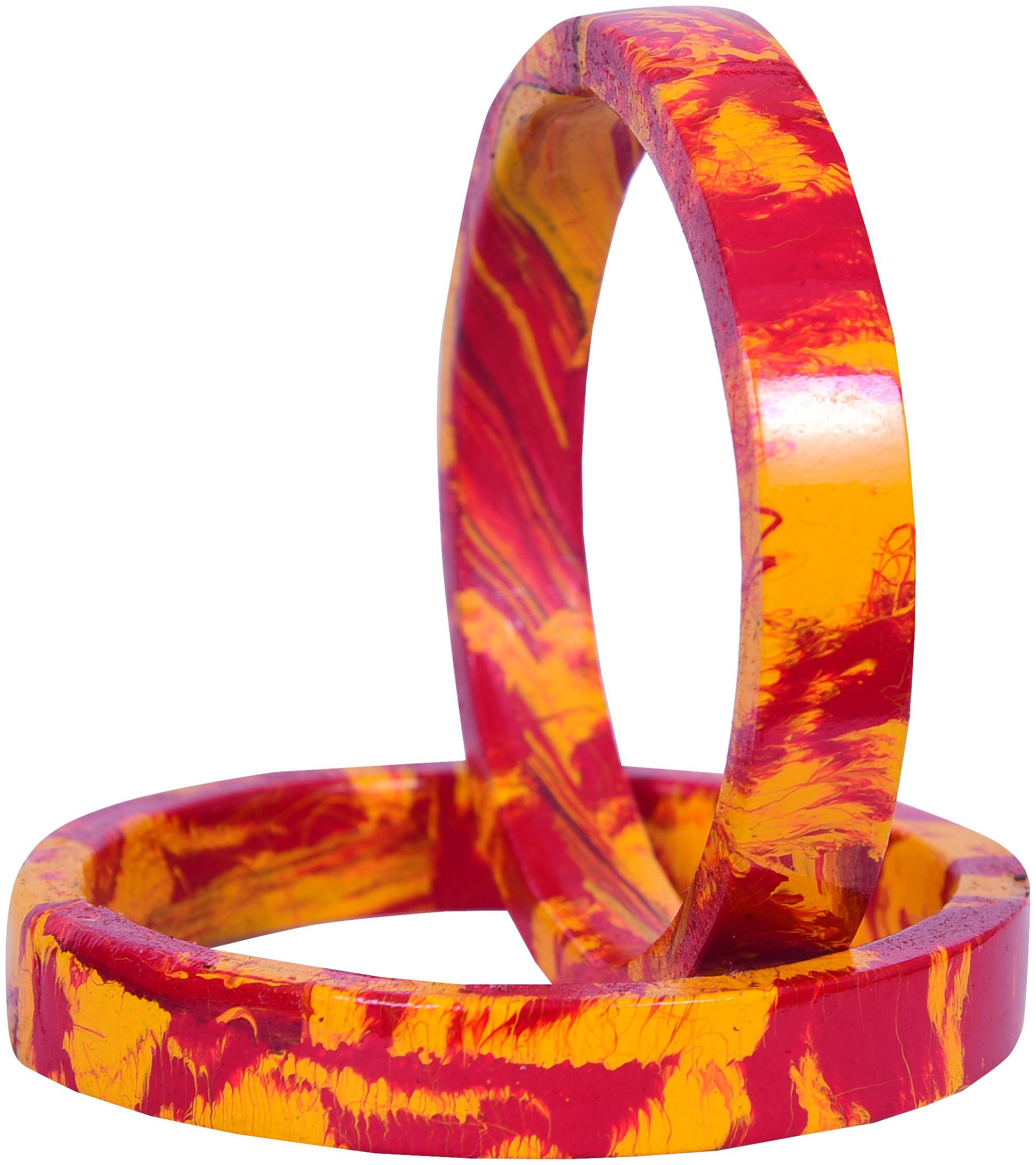 

Sukriti Rajasthani Designer Fancy Casual Party wear Red-Yellow Lac Bangles for Girls Women