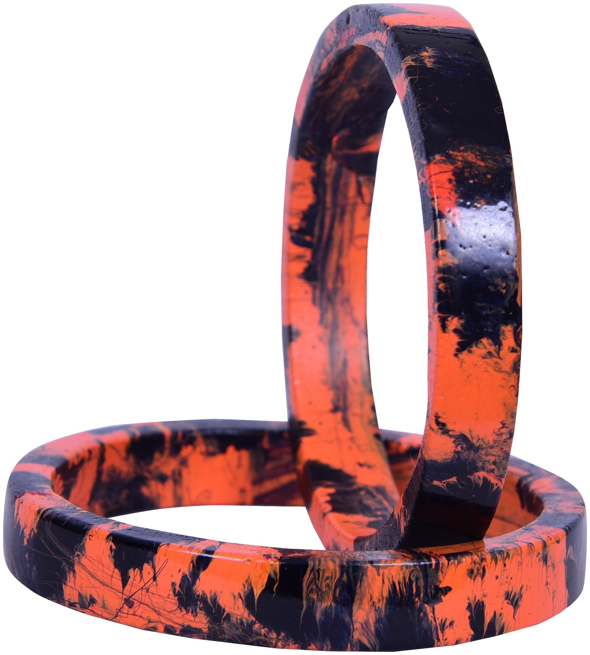 

Sukriti Rajasthani Designer Fancy Casual Party wear Orange-Black Lac Bangles for Girls Women