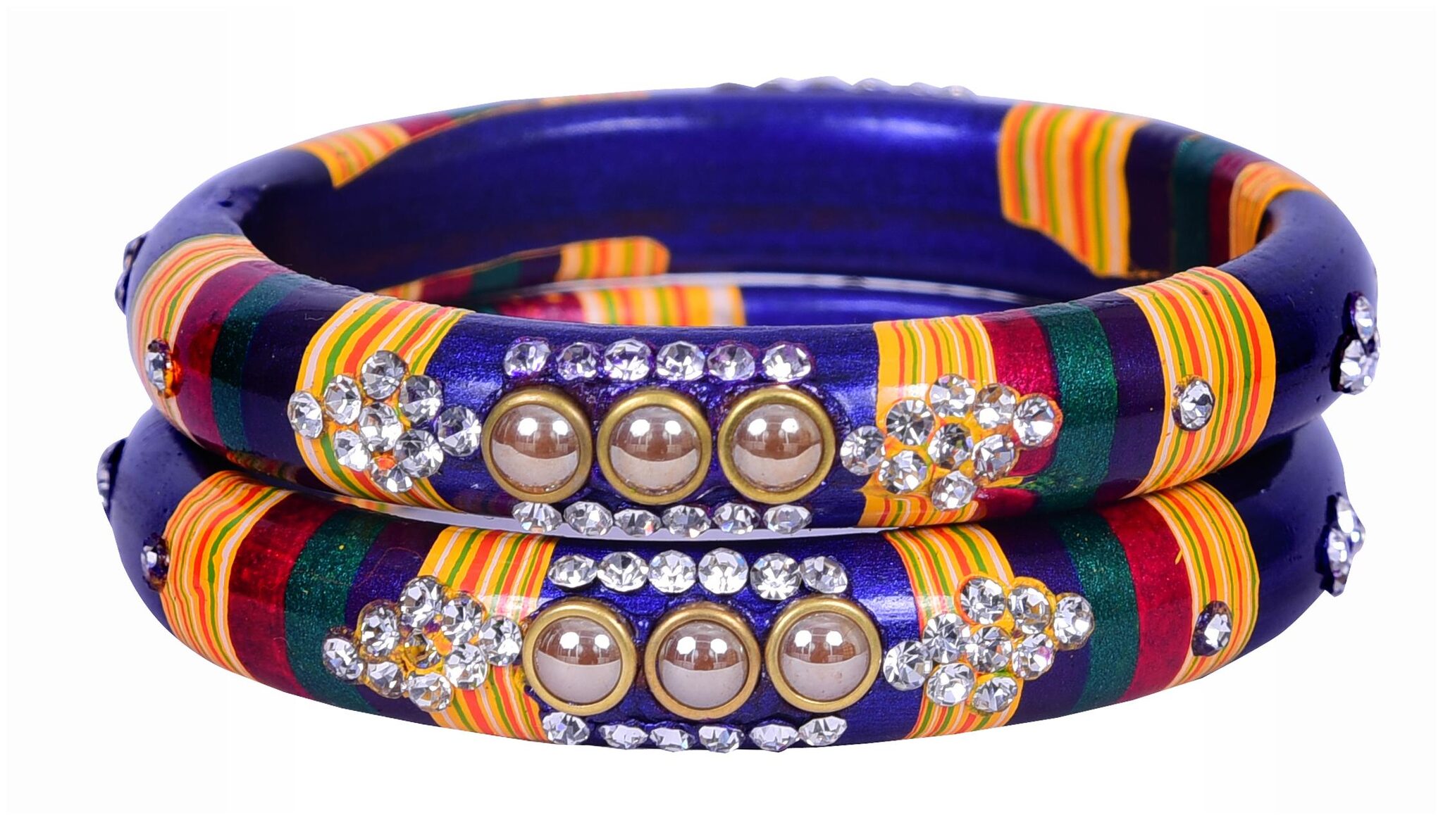 

Sukriti Rajasthan Style Traditional Blue Lac Bangles set of 2