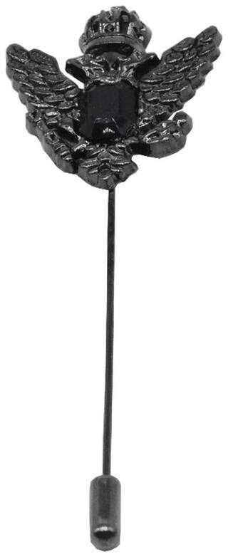 Sullery King Crown Brooch Pins Suit Label Stick For Coat Brooch Black Metal Crystal Brooch