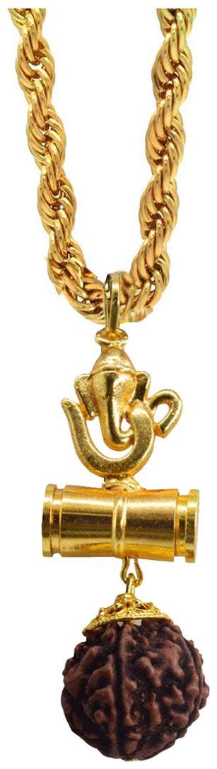 Sullery Om Ganesha Pendant With Rope Chain Necklace Pendant