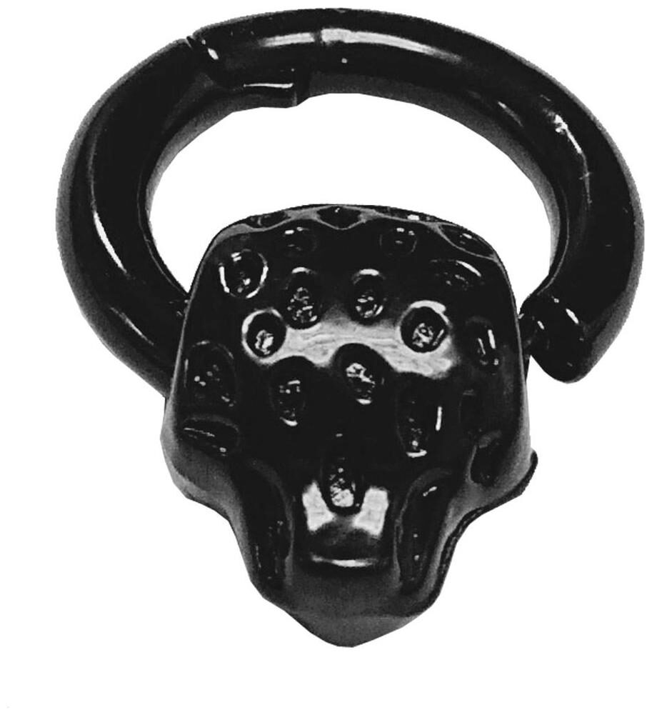 

Sullery Punk Savage Wolf Charm Drop Huggie Black Stainless Steel Hoop Earring