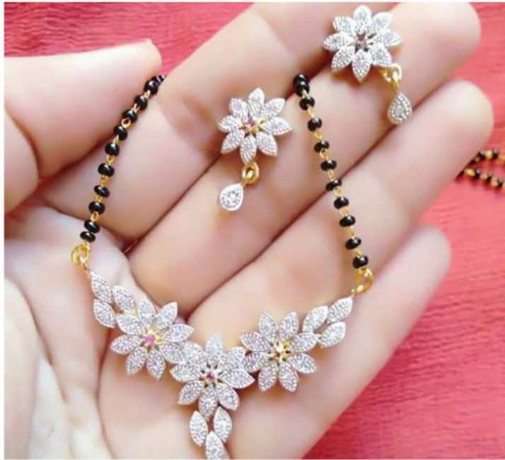 

Sunhari Jewels Women Pride Traditional Flower Mangalsutra Set for Women