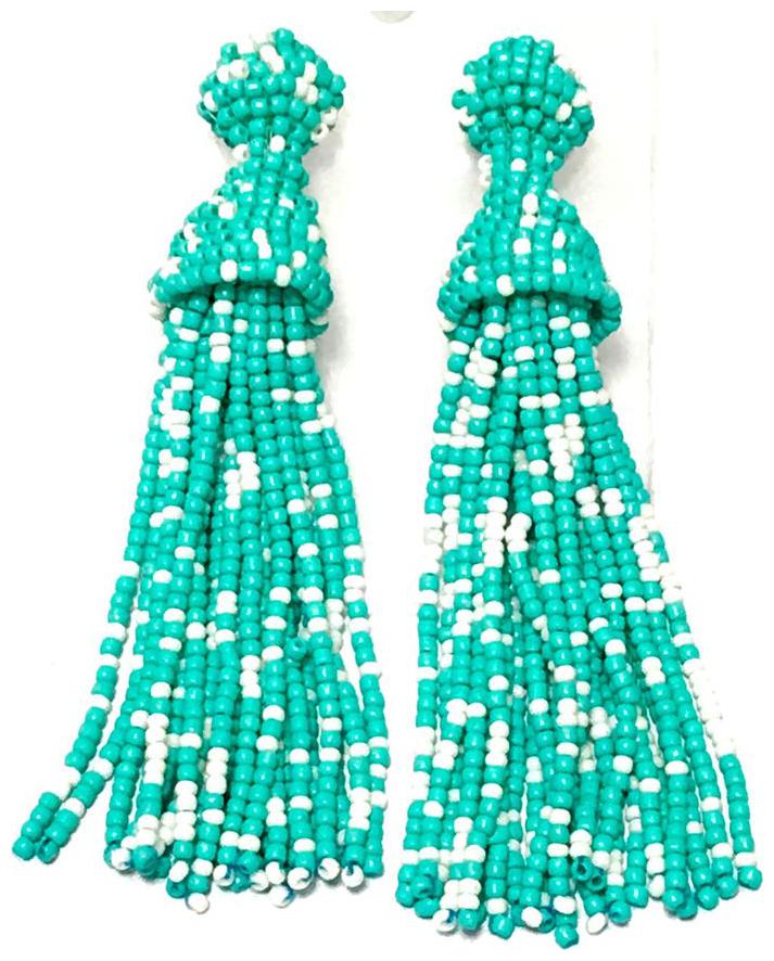 

SUNSKRITI Glass Tassel Earring Dangle Earring Drop Earring