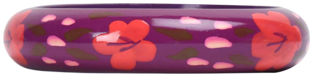 

Supriya Purple Floral Printed Wood Bangle