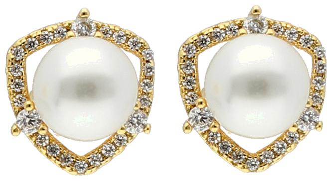 

SWEET CZ PEARL EARRINGS