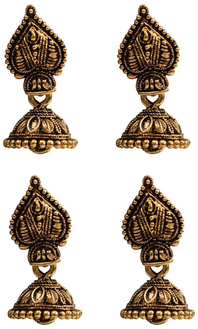 

Taj Pearl 2 pairs Traditional Jhumki Earrings