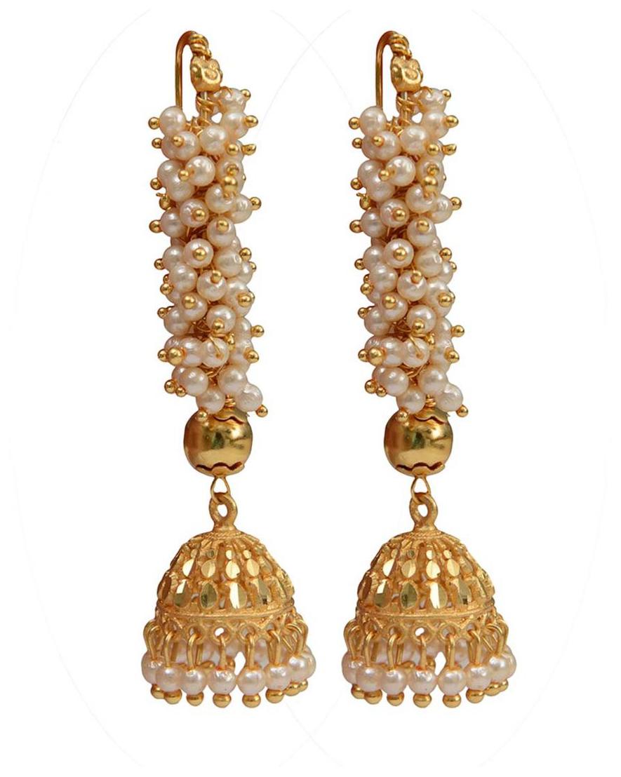 

Taj Pearl Designer Wedding wear Traditional Earrings