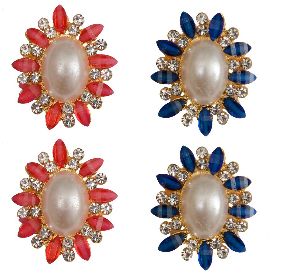 

Taj Pearl Two pairs designer Stud earrings
