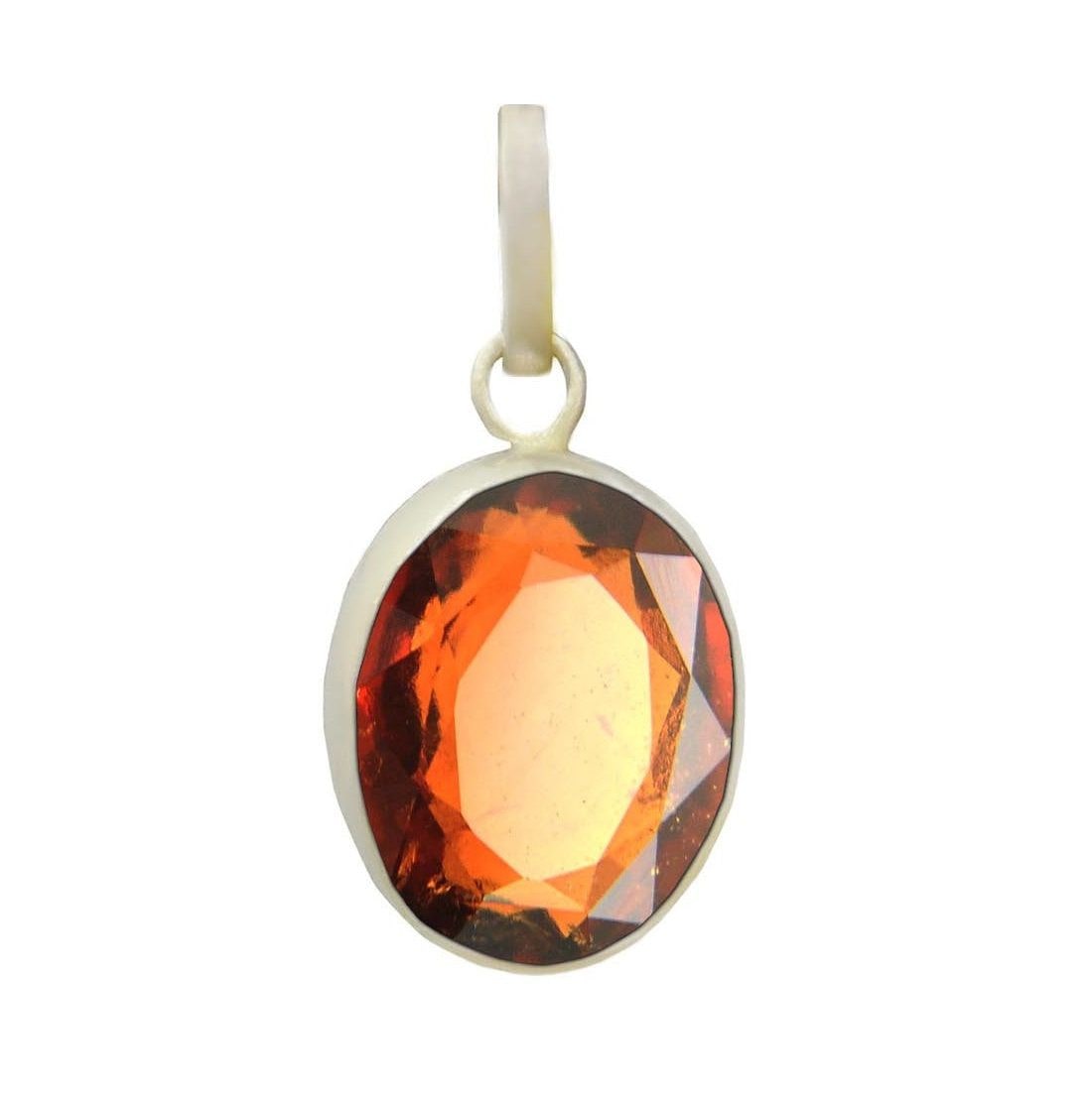 

Takshila Gems Natural Hessonite Pendant 7 25 Ratti 6 52 Carat Pendant in 925 Silver Lab Certified Gomed Stone Locket