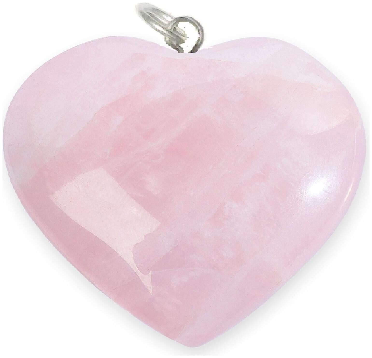 

Takshila Gems Natural 15 Carat Rose Quartz Heart Shape Pendant Reiki Healing Yoga Meditation Locket