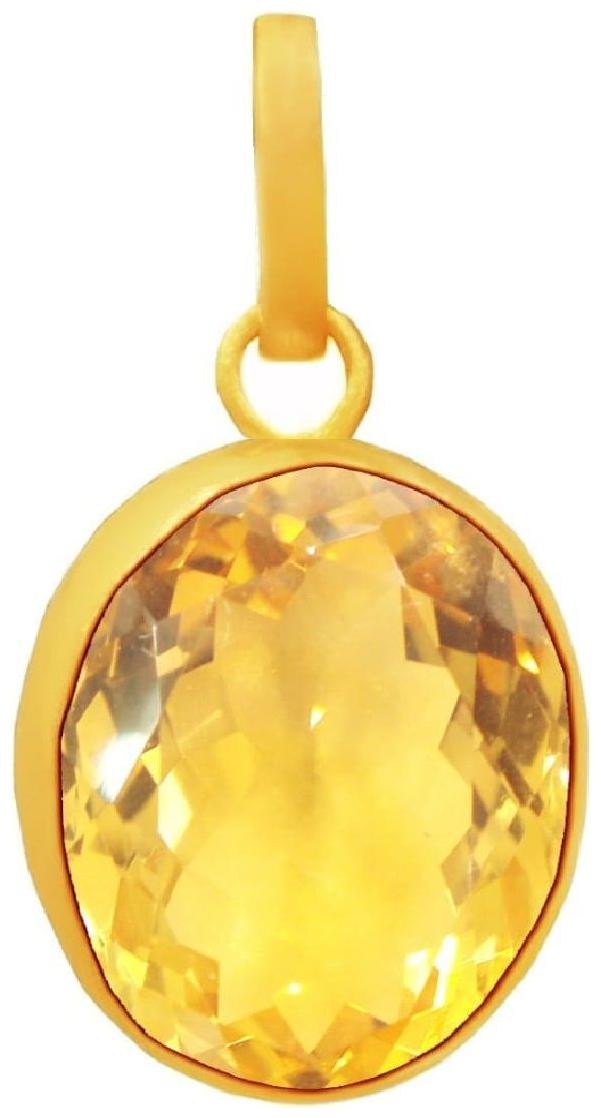 

Takshila Gems Natural Yellow Topaz Pendant 6 25 Ratti 5 62 Carat Lab Certified Pendant in Panchdhatu (5 Metals) Sunela Stone Locket