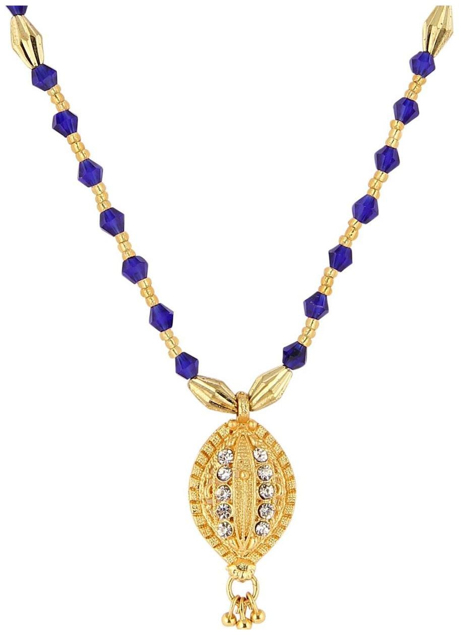 

The Creators Blue Gold Plated Mangalsutra for Women
