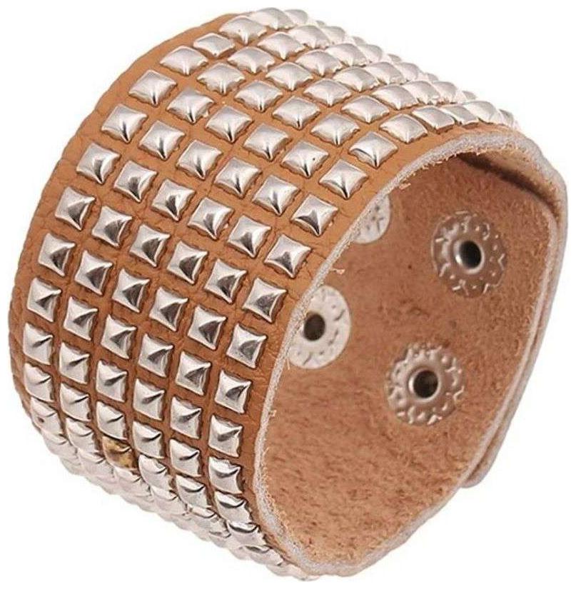 

The girls situated steel empression leather bracelet in favorite color