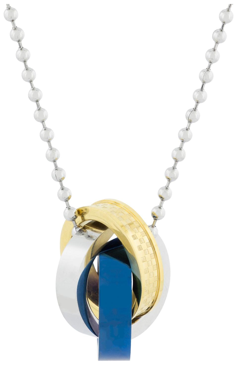 

ZIVOM Eternity Omega Rings 18K Gold Rhodium Blue 316L Surgical Stainless Steel Pendant Chain