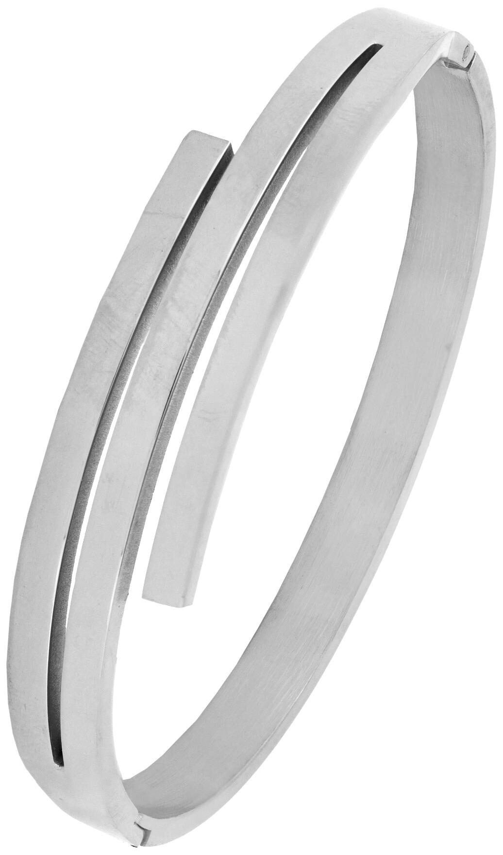 

ZIVOM Waves 18kgold Surgical Stainless Steel Gold Plated Openable Bangle Cuff Kada Bracelet Men