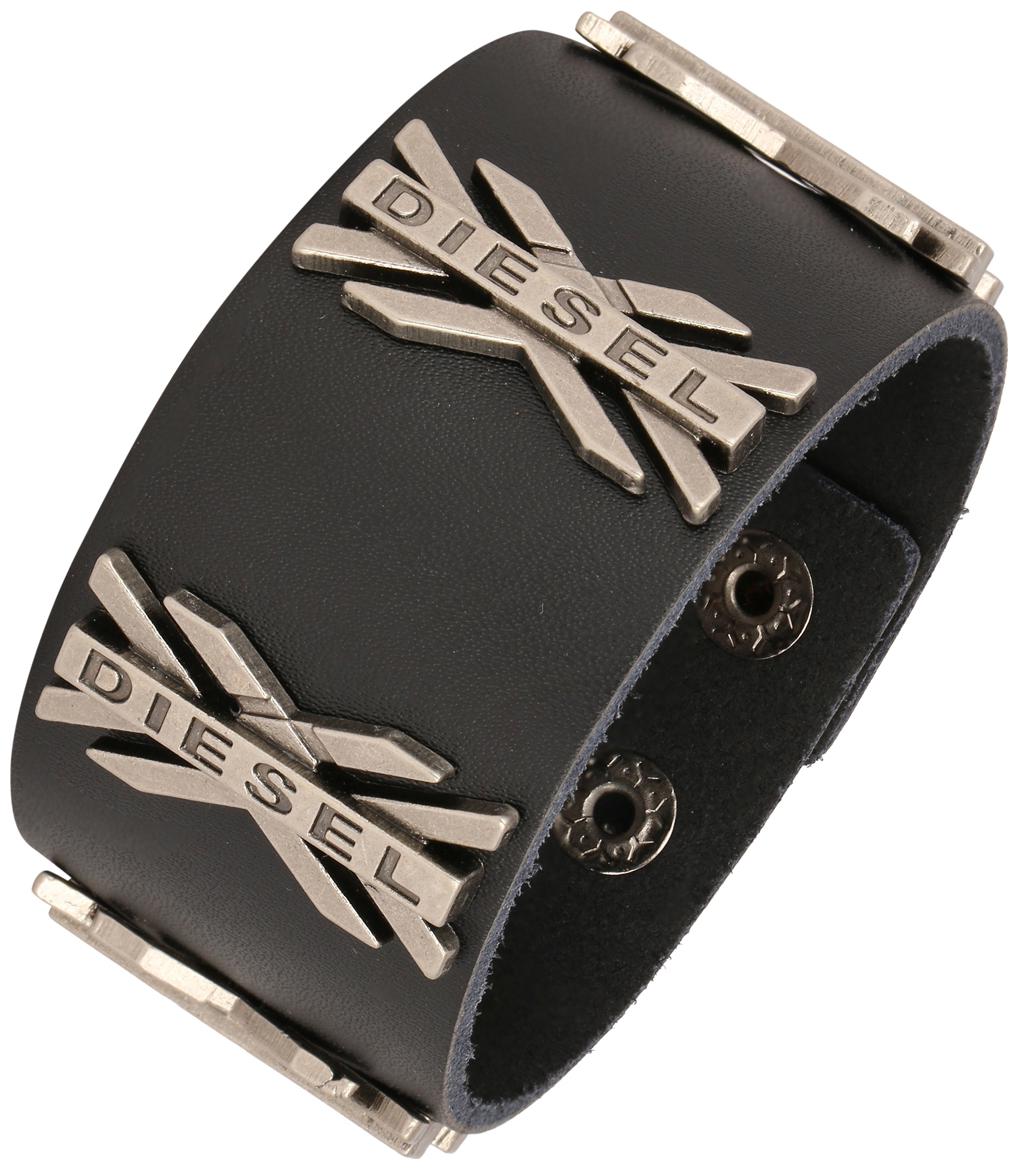 

ZIVOM Stylish Funky 100 Genuine Handcrafted Rhodium Black Adjustable Leather Bracelet Boys