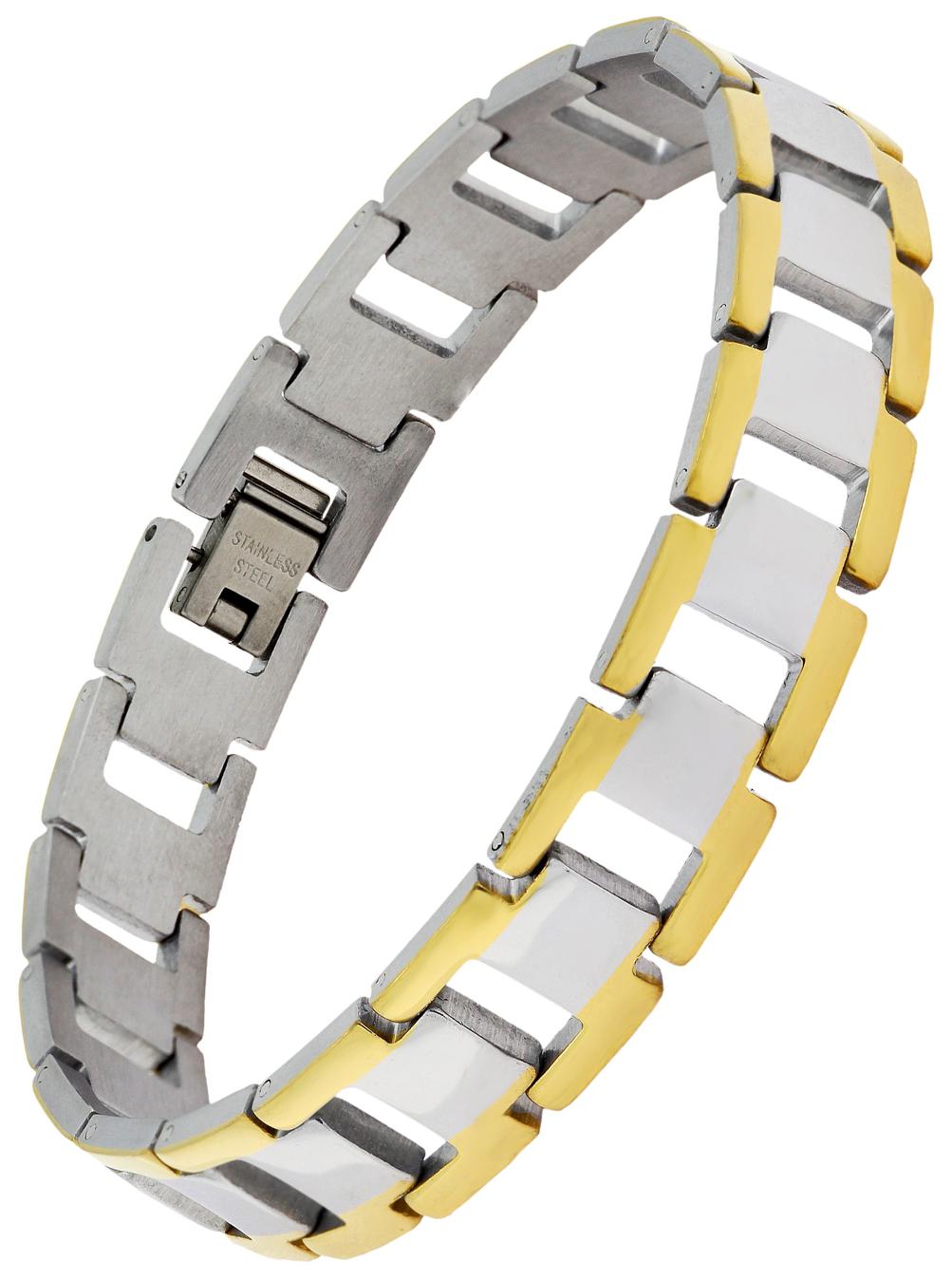 

ZIVOM Italian 316L Surgical Stainless Steel 18K Gold Rhodium Plated Bracelet For Boys Men