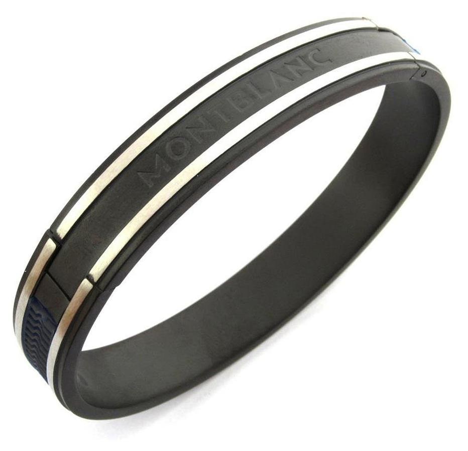 

ZIVOM Stylish German Luxury Black Silver 316L Surgical Stainless Steel Kada Bangle Bracelet For Boys Men