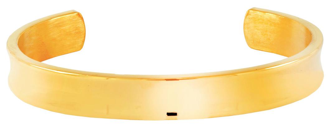 

The Jewelbox Solid Cuff 18K Gold 316L Surgical Stainless Steel Cuff Kada Bangle Bracelet For Boys Men