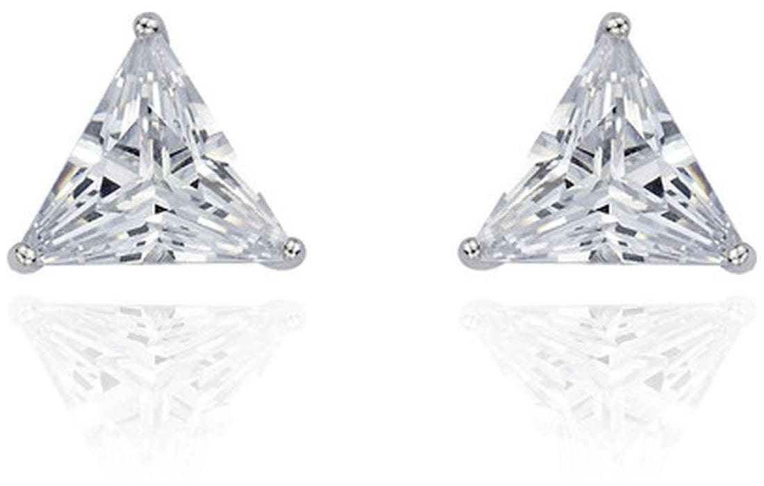 

ZIVOM Trillion Triangle Solitaire Yellow Gold Plated Stainless Steel Stud Earring