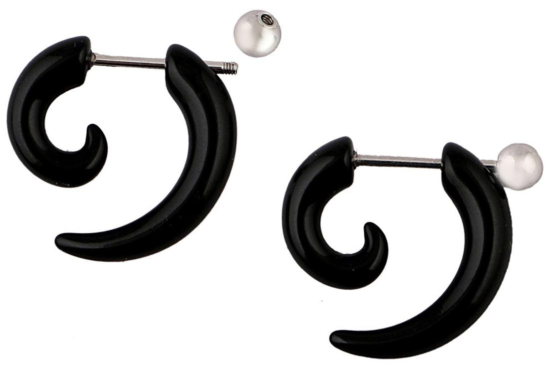 

The Jewelbox Black Silver Black Surgical Stainless Steel Pair Stud Earring fo