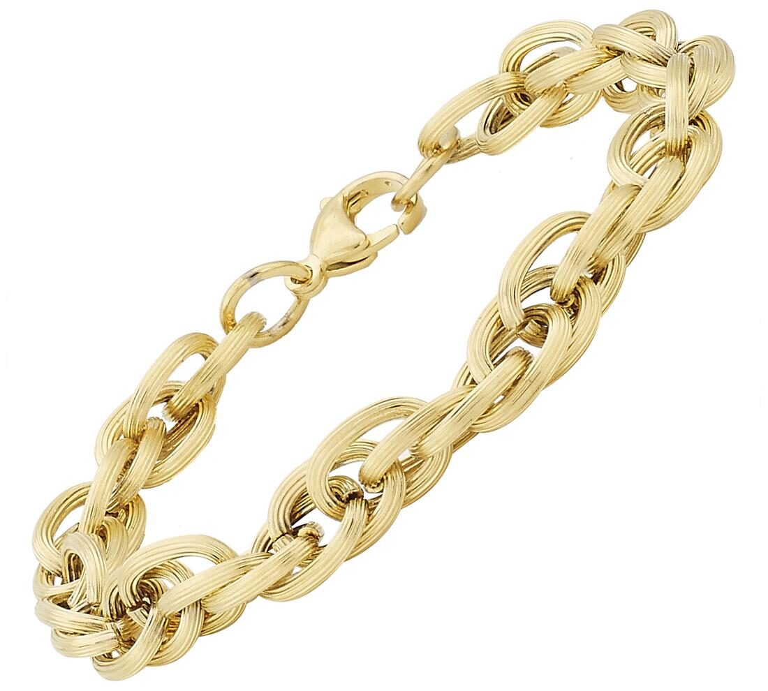 

ZIVOM Italian 3D Links 18K Gold Plated Stanless Steel Bracelet for Men