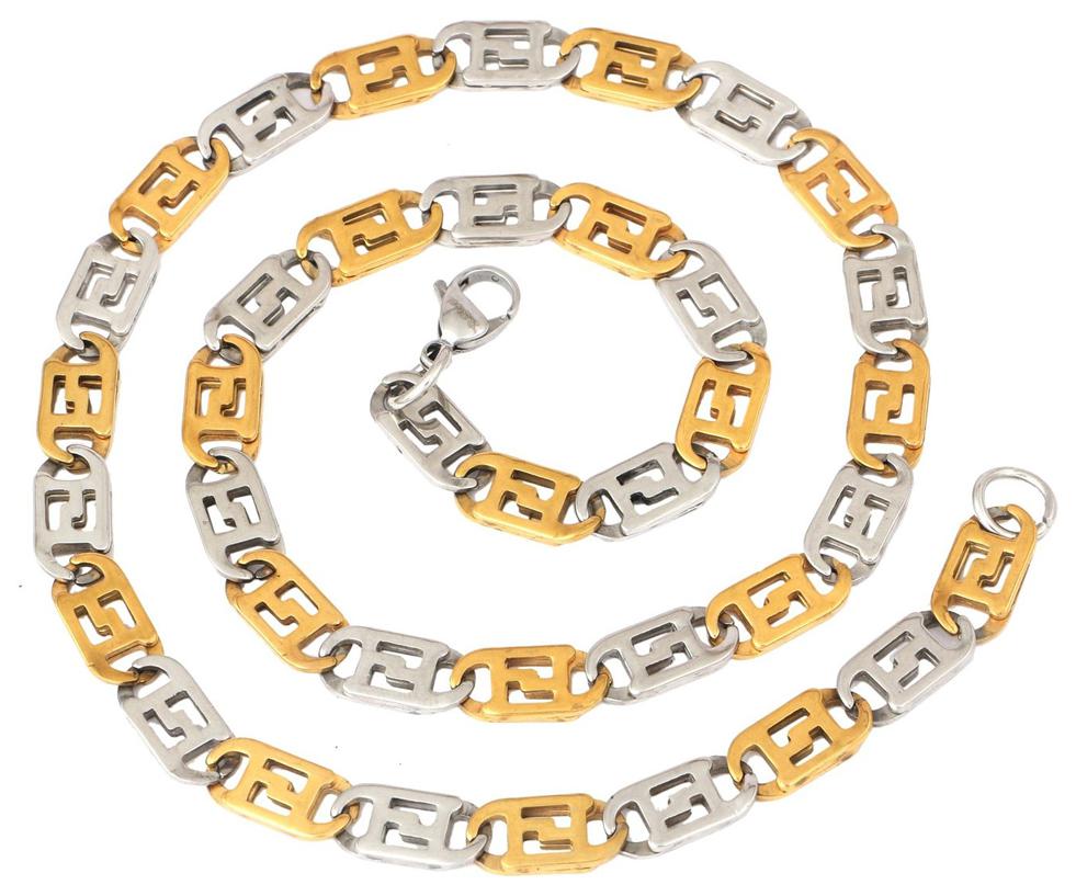 

The jewelbox italian stainless steel puzzler two tone chain men 21