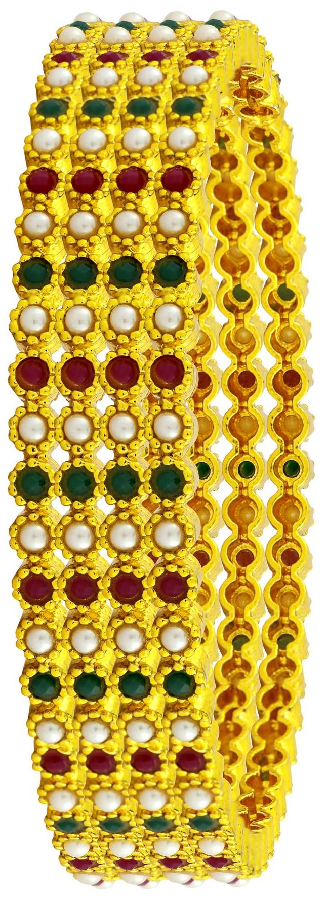 

The Jewelbox Golden Bangle Set