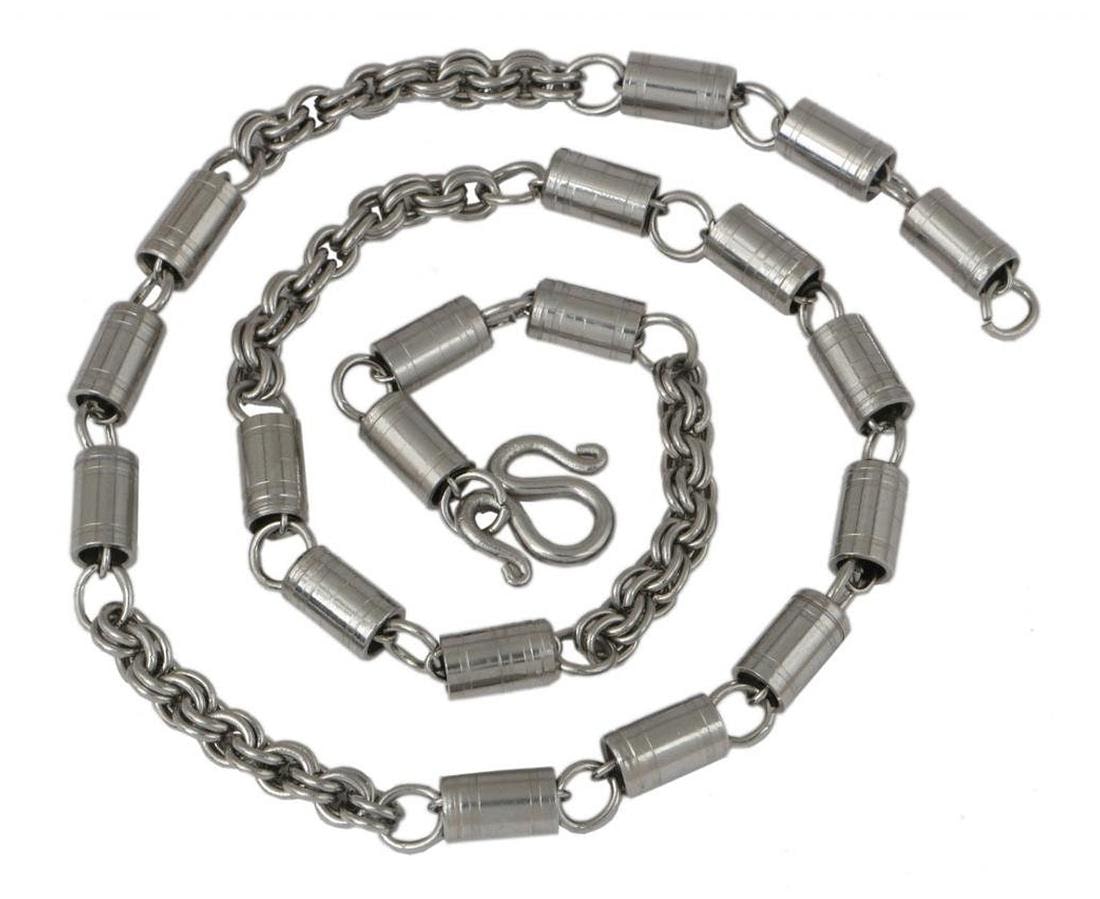 

The jewelbox s stainless steel white rhodium plated barrell rope chain for Me
