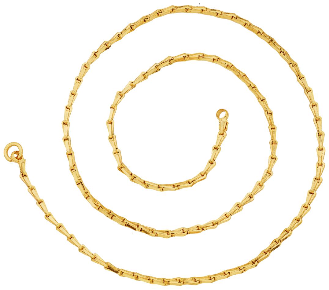 

ZIVOM 3D Traditional 22K Gold Plated 23 5 inch Chainch for Unisex