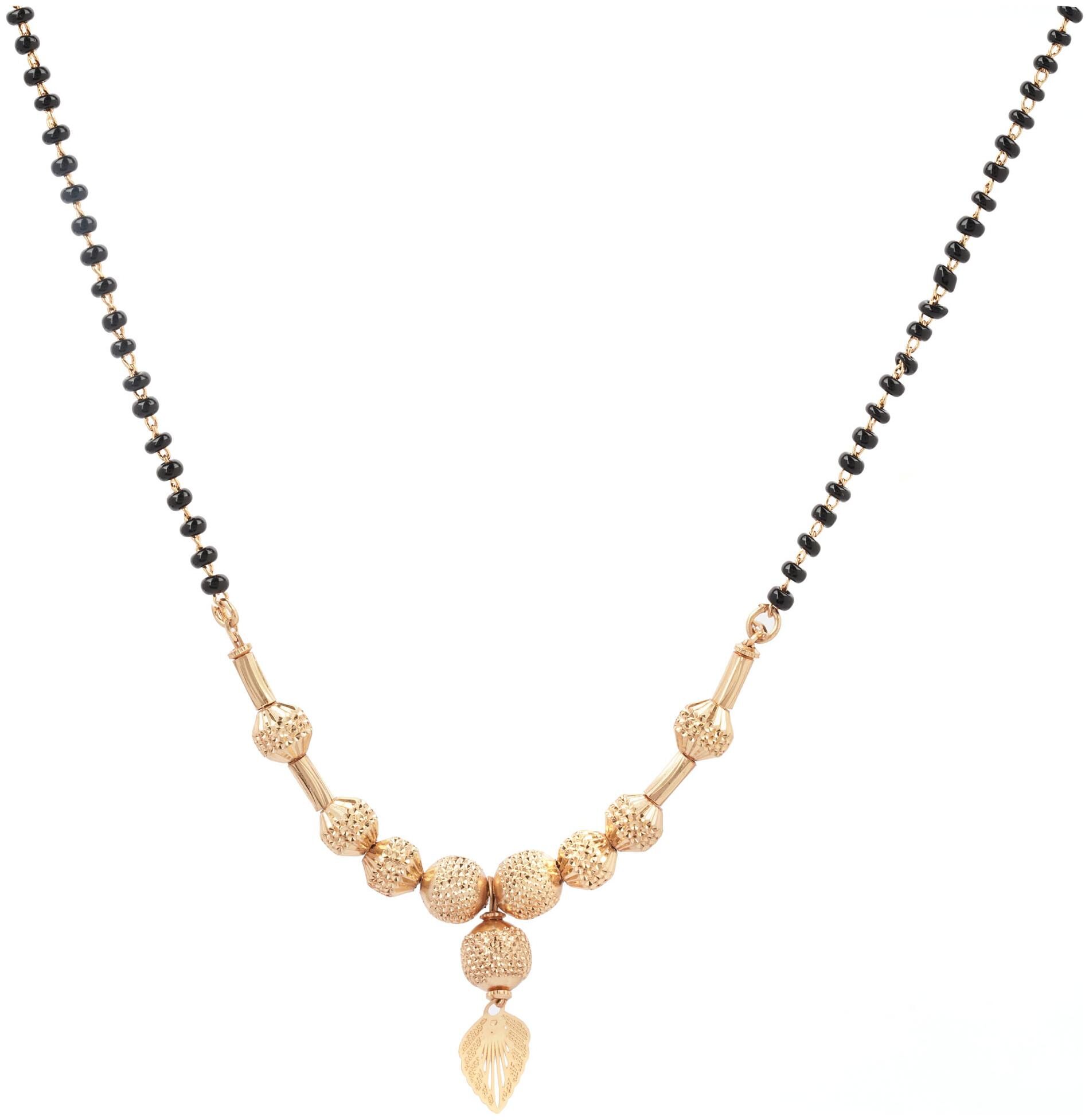 

Three Shades Gold Plated Traditional Mangalsutra For Women