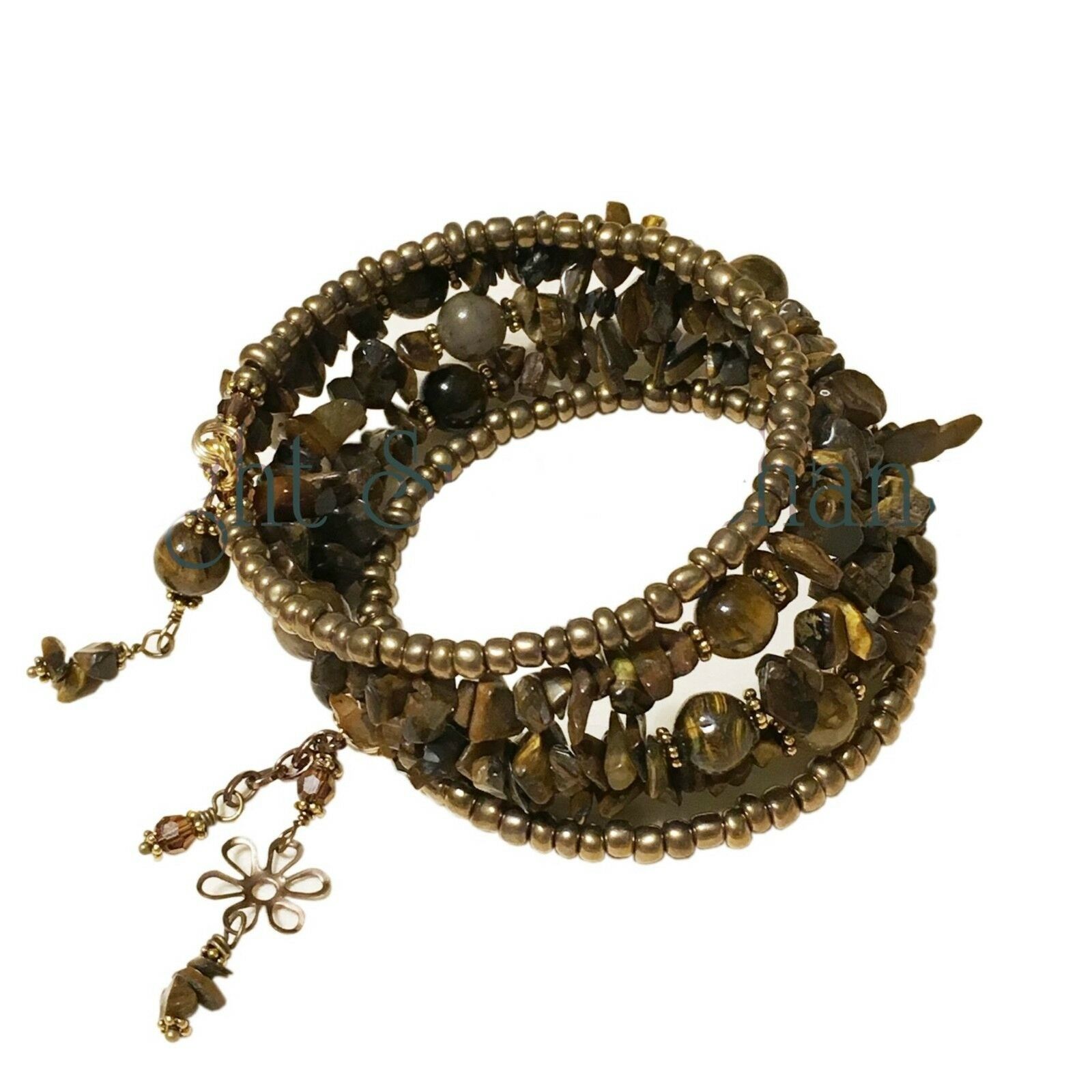 

Tiger Eye Coil Bracelet BRC484 FREE SHIPPING