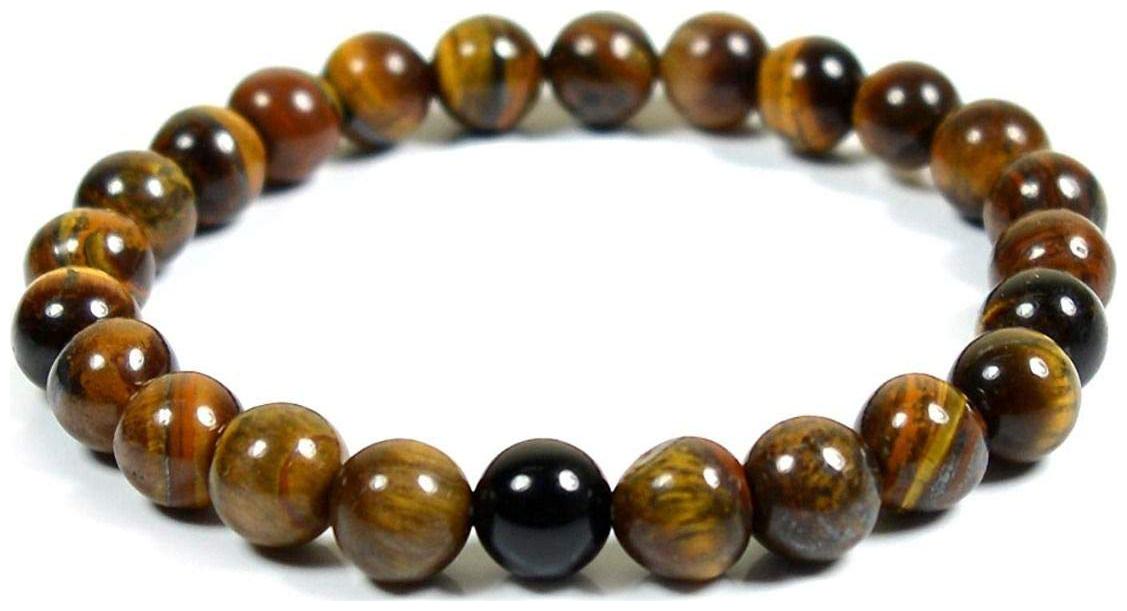 

Tiger Eye Crystal Black Onyx Crystal Stretch 8 MM Bracelet
