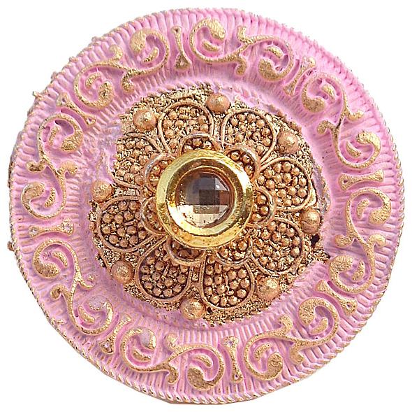 

Trendeela Com Laranya Enamel Plated Round Ethnic Ring