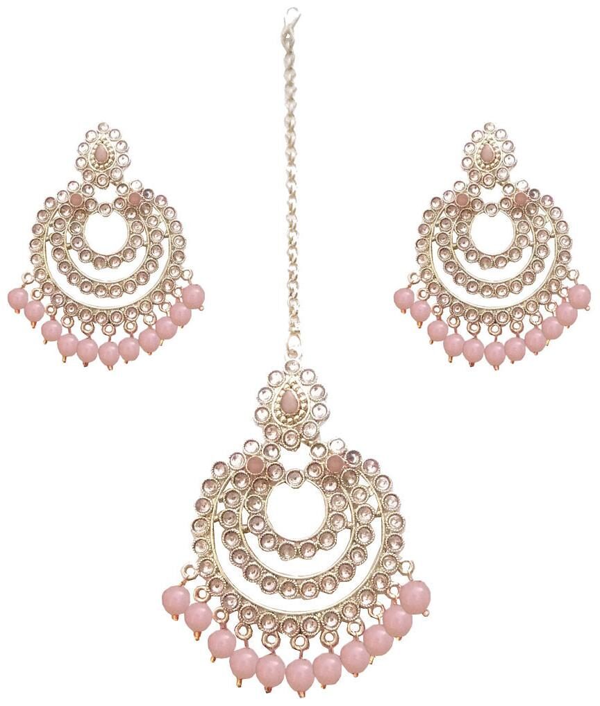 

Trendeela Com Archa Collection Dazzling Earrings Maang Tikka Combo Set For Women