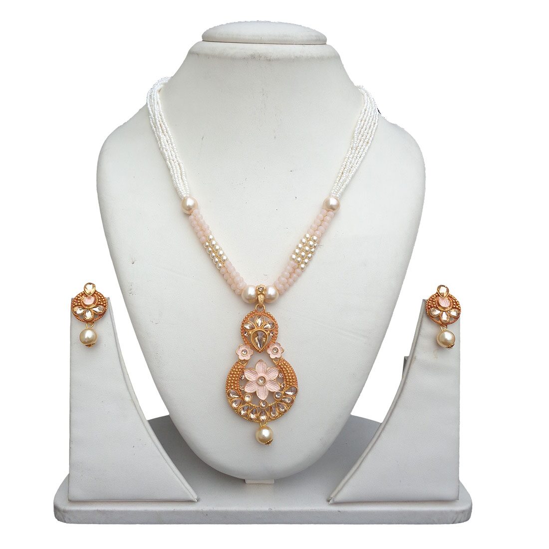 

Trendeela com Antra Collection Drop Shaped Trendy Necklace Set For Women